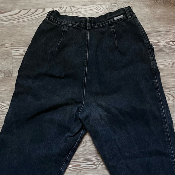 Vintage Calvin Klein Pleated Denim Jeans Size 10 - Picture 4 of 5